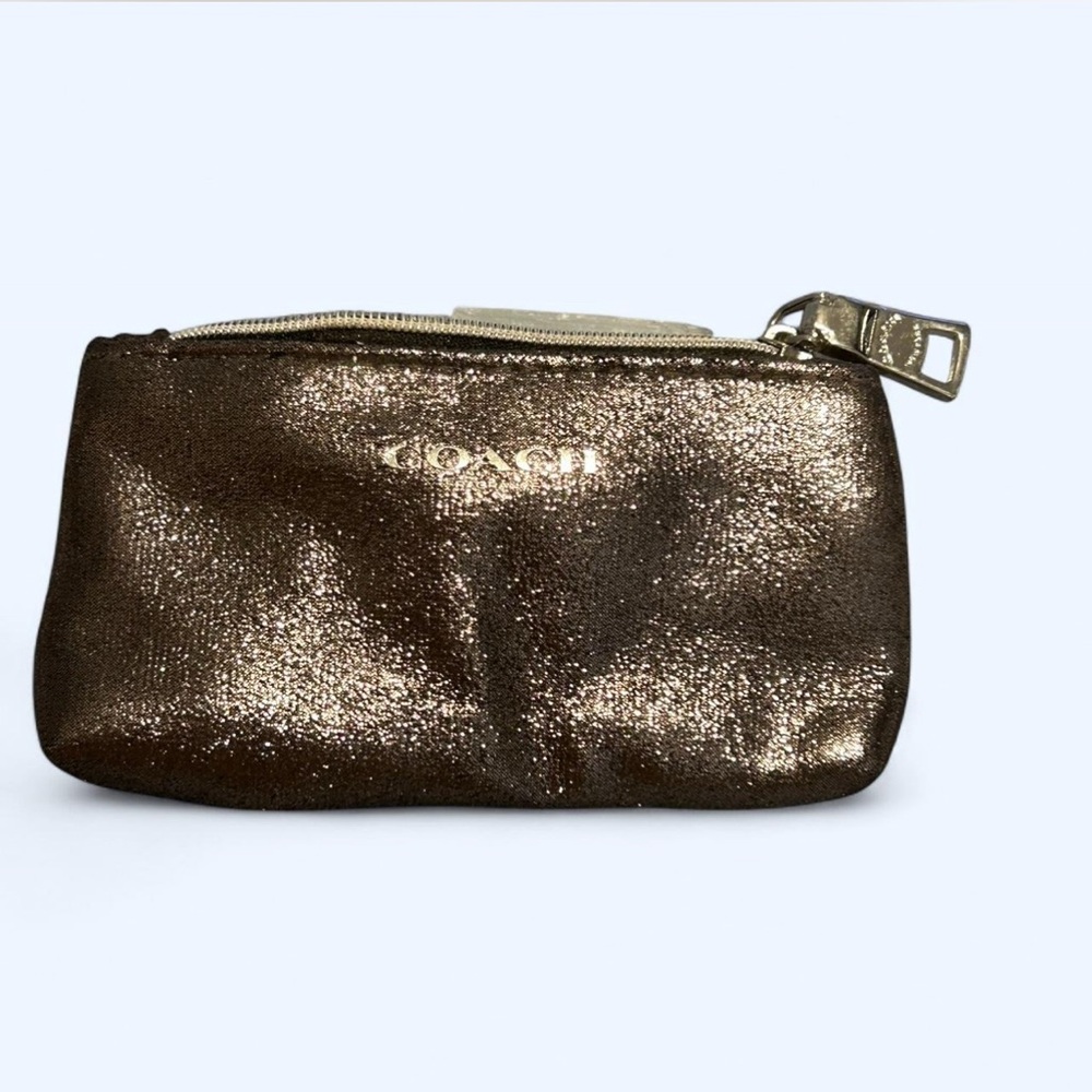 Coach Shimmering Gold Cosmetic Bag